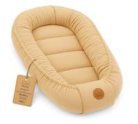 Mousseline Réducteur Lit Bébé 90x50 cm coton cocon polyvalent nid d’ange couffin léger transport filles garçons Beige