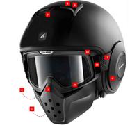 Mousses de joues Shark EBONY - STREET DRAK / VANCORE / DRAK