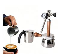 Mousseur À Café À Vapeur Portable, Bouilloire Bouillante En Acier Inoxydable De 350 Ml Pour Le Camping, Soupape De Surpression Manuelle, Buse À Angle Réglable Pour Le Brassage D'espresso Et L'art