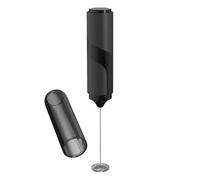 Mousseur à café - Machine à mousse électrique standard en acier inoxydable ABS 22,5 x 3,5 cm | Fouet à mousse froide avec couvercle pour thé au lait et chocolat chaud | Cuisine Bar Maison Café