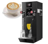 Mousseur à lait, 2 200 W, machine à mousse de café automatique, capacité de 12 L, pour faire mousser le café et le lait à l'eau bouillante, blanc