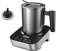 Mousseur à Lait 4-en-1 400 mL - Noir & Argent