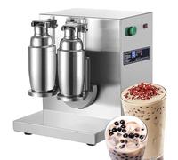 Mousseur à lait, agitateur automatique pour thé au lait, shaker électrique à double tête en acier inoxydable pour jus de thé aux perles