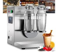 Mousseur à lait, agitateur automatique pour thé aux perles, double cadre électrique en acier inoxydable, 350 ml - 1 000 ml, minuterie numérique, 1 à 120 secondes, mixeur pour boissons, lait