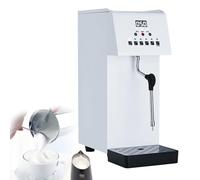 Mousseur à lait automatique, machine commerciale à vapeur avec affichage LED de la température, réservoir en acier inoxydable, chauffage rapide pour café, lait et thé au lait (6 L)