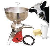 Mousseur à lait, écrémeuse électrique - Centrifugeuse à lait professionnelle avec bol en acier inoxydable, capacité de 8 L, vitesse de 50 l/h et 9 500 tr/min - Pour lait de vache, de brebis,