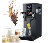 Mousseur à lait électrique, 2 500 W, en acier inoxydable, 12 L, automatique, avec écran LED et valve vapeur/eau rotative à 360°.