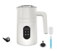 Mousseur à Lait Électrique 4 Modes, Capacité 160ml + 350ml, Chauffage Rapide, Affichage Température - Multifuntionnel, Sécurité Intégrée, Usage Café et Chocolat (Prise UE)
