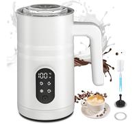 Mousseur à Lait Électrique 5-en-1 (350ml) | Mousseur de Lait & Chauffe-Lait pour Cappuccino | Machine à Chocolat Chaud & Chocolatière | Milk Frother Electric (blanc)
