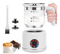 Mousseur à Lait Électrique 6 en 1, Chauffe Lait Avec TêTe D'Agitation MagnéTique, Grande Capacité 500ml 600W Milk Frother, pour Café, Cappuccino, Latte, Macchiato Chocolat