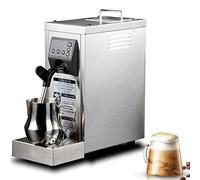 Mousseur à lait électrique, appareil à vapeur professionnel avec panneau de commande numérique et réservoir d'eau amovible de 800 ml, température réglable, en acier inoxydable 304, pour café
