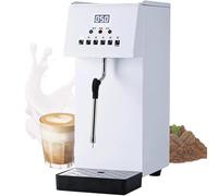 Mousseur à lait électrique commercial avec ébullition à la vapeur, réservoir de 6 L, préréglage 5 températures, affichage LED pour latte/cappuccino, protection contre la surchauffe