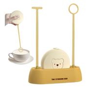 Mousseur à lait électrique | Machine à mousse portable en acier inoxydable, rapide et silencieuse, moussage de lait chaud et froid pour latte, cappuccino, bouton facile, accessoire de cuisine compact