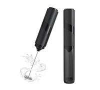 Mousseur à Lait électrique, Mini Fouet en Acier Inoxydable avec couvercle, Moteur Extra Fort et Alimenté pour Café/Café au Lait/Cappuccino/Chocolat Chaud