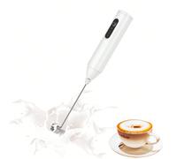 Mousseur à lait électrique portable rechargeable par USB avec fouets en acier inoxydable, fabricant de mousse à 3 vitesses réglables pour café, latte, cappuccino, chocolat chaud, matcha, œuf ABS