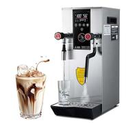 Mousseur à lait électrique professionnel 3,2 gal - Machine à eau bouillante à vapeur 3000 W - Affichage LED - Distributeur d'eau chaude pour expresso, café, lait, thé - Machine à mousse élec