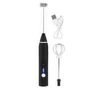 Mousseur à lait électrique rechargeable par USB à 3 vitesses, mélangeur à café portatif, batteur à œufs avec 2 fouets en acier inoxydable, alimenté par batterie 1200 mAh pour