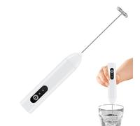 Mousseur à lait électrique rechargeable par USB, mélangeur portatif à latte, outil de mélange de boissons haute vitesse, matériel de cuisine pour café, petit appareil en acier inoxydable argenté pour