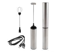 Mousseur à lait électrique rechargeable USB 2 vitesses 800 mAh pour café latte art battre les œufs