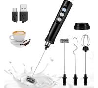 Mousseur à Lait Électrique Rechargeable USB noir