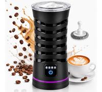 Mousseur à lait et cuiseur vapeur, mousseur à lait électrique 4 en 1 de grande capacité avec écran tactile, machine à mousse chaude et froide, chauffe-lait et machine à chocolat chaud pour latte