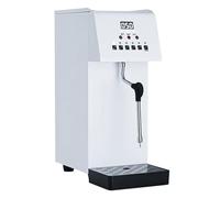 Mousseur à lait et cuiseur vapeur professionnel, machine à mousse de lait multifonction pour café, mousseur à lait électrique, capacité de 6 L, acier inoxydable, pour expresso, desserts, hôtels