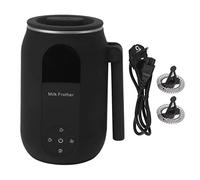 Mousseur à Lait instantané Mousseur à Lait électrique Fabricant Automatique de Mousse Froide Fabricant de Mousse Chaude et Froide et Chauffe-Lait pour Latte Cappuccino Macchiato (Prise UE 220V 400W)