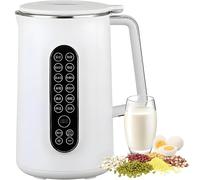 Mousseur à lait, machine à lait de soja 800 W à nettoyage automatique, machine à lait de noix 1,5 L, écran ultra large, avec affichage LED, minuterie 12 heures, mixeur intelligent, pour soja