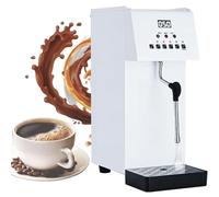 Mousseur à lait, machine à mousse de café automatique, puissance de 2 500 W avec réservoir en acier inoxydable de 6 L, affichage LED pour une mousse et une cuisson à la vapeur parfaites, idé