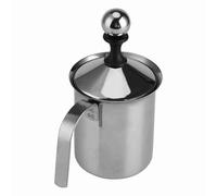 Mousseur à Lait Manuel en Acier Inoxydable 400ML pour Cappuccinos et