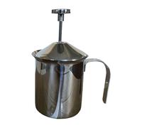 Mousseur à lait manuel en acier inoxydable de grande capacité - Pichet à lait pour latte, adapté pour chocolat chaud, latte, cappuccino, crème, , petit-déjeuner, cuisine, maison, café