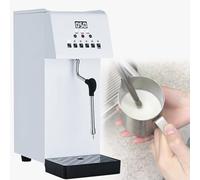 Mousseur à lait, mousseur à lait professionnel, machine à mousser le lait électrique à vapeur 2500 W, réservoir en acier inoxydable de 6 L, vaporisateur vapeur à 360°, pour café expresso