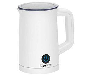 Mousseur à lait - Mousseur Lait - Emulsionneur a lait - Ecremeuse électrique - Clatronic MS 3693 Mousseur à lait électronique pour mousse de lait avec couvercle anti-éclaboussures Blanc