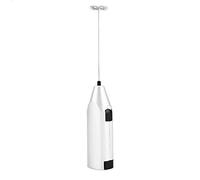 Mousseur à lait portable, mousseur à lait mini mixeur et mixeur électrique pour café, chocolat chaud, pâte, matcha, lait moulé, mixeur à piles (8,27 x 1,38 x 0,98 en argent)