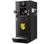 Mousseur à lait robuste et chaudière à eau, 12 L 2 500 W Machine à vapeur à ébullition automatique avec valve à 360° et écran LED pour café et magasin de thé aux bulles