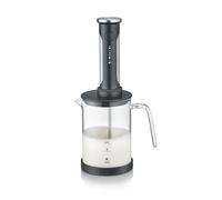 Mousseur à lait sans fil GRAEF MS202EU noir, mélanger, faire mousser & mixer, pot à lait en verre, utilisation intuitive simple à une touche, 4 fonctions, facile à utiliser avec une seule touche