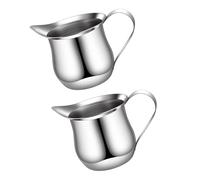 Mousseur à lait tasse petites cloches forme crémier pichet à mousse acier inoxydable petit récipient à vapeur pour café expresso Stainless Steels Bells Creamer