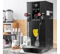 Mousseur à lait, vapeur de qualité commerciale - 2 200 W, automatique, grand réservoir de 12 L, double valve à 360 °, affichage LED de la pression, idéal pour les cafés et les salons de thé.