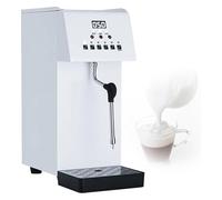 Mousseur de lait professionnel 2500w, Machine automatique Cappuccino avec réservoir de 6L, Lance rotative 360° et 5 niveaux de température, acier inoxydable, IPX3, pour Bar, café et salon de thé