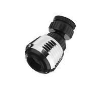 Mousseur de Robinet Court Double Jet Economiseur d'Eau Noir ABS Chromé Universel