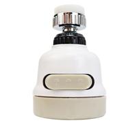 Mousseur de Robinet la Cuisine Orientable à Trois Modes Réglables Blanc | Acier Inoxydable et ABS, Installation Facile, Économie D’eau, Réduit les Éclaboussures Lors du Rinçage