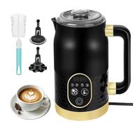 Mousseur électrique 4 en 1 - lait pour chocolat chaud et mousse chaude/froide - Contrôle de température, 2 fouets pour cappuccino