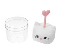 Mousseur Nettoyant Visage Chat Rose Transparent Compact pour Voyage | Structure à Pression Lisse, Visibilité Claire, Format 11x7,5cm, Usage Quotidien et Déplacement