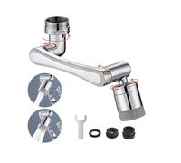 Mousseur Robinet, 1080 Degrés Multifonctionnel Filtre économiseur d'eau, Pivotant Mousseur Economiseur D'eau pour 22mm 24mm Robinet Accessoire Embout Salle de Bain Cuisine 2 Modes Adaptateur