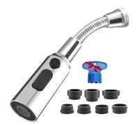Mousseur Robinet 360° Pivotant pour Cuisine, Embout Robinet M22, Economiseur D'eau Salle de Bain, Rallonge Aérateur de Robinet Barboteur de Buse, Universel Prolongateur Filtre Robinet avec Adaptateur