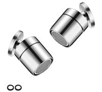 Mousseur Robinet Economie Eau, DEANKEJI 360° Adaptateur Robinet Cuisine, Acier Inoxydable Embout Robinet Cuisine, pour Familles, Hôtels, Equipements Publics (Argenté)