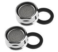 Mousseur Robinet M24, 2 Pcs Filtre de Robinet en Acier Inoxydable, Aérateur de Robinets en Laiton Chromé de Salle de Bain de Cuisine, Livré avec 2 Joints
