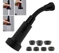 Mousseur Robinet M24/22, Noir Douchette evier Cuisine avec Tuyau, Rallonge Embout Robinet Cuisine, Economiseur D'eau pour Robinet, Extension Brise Jet Robinet, Prolongé Filtre Robinet avec Adaptateur