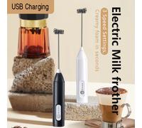 Mousseurs à lait sans fil, Recharge USB électrique, mélangeur portatif à 3 vitesses, petite machine à mousse de café, fouet pour café, outils de cuisine BLANC