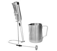 Moussoir à lait Deluxe d’Ozeri et pichet à mousser de 350 ml en acier inoxydable, avec fouet supplémentaire